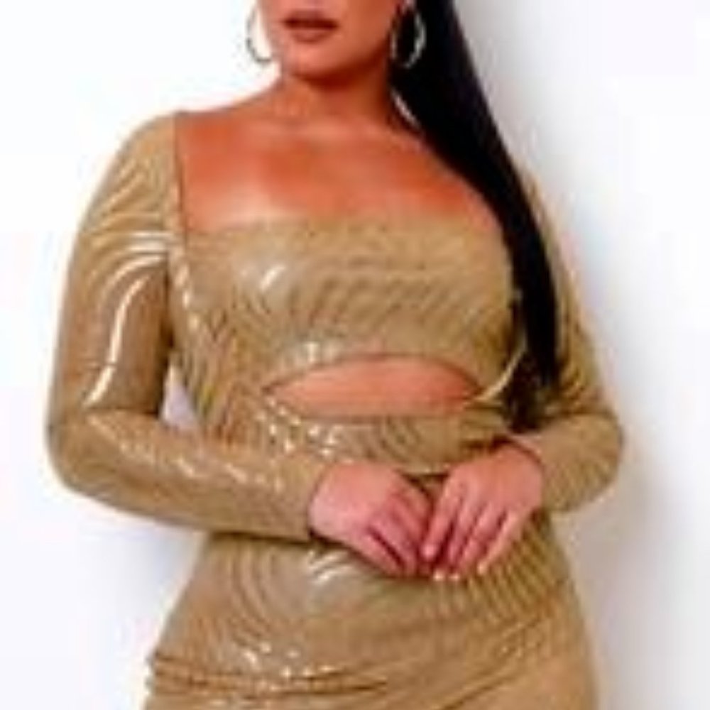 Plus Size Swirl Mini-Gold